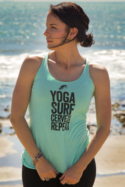 Yoga. Surf. Cerveza. Repeat.
