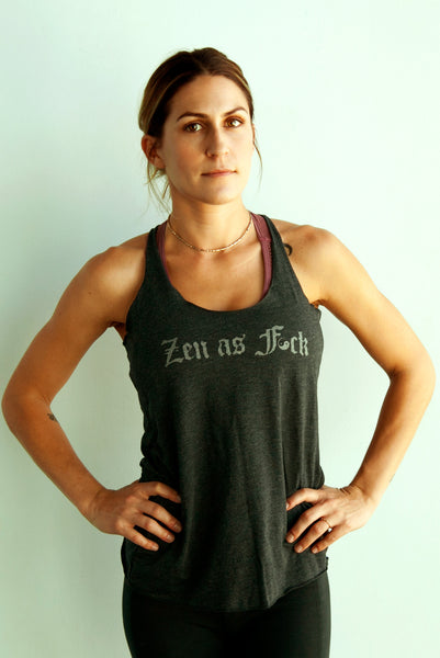 Zen as Fuck Women's Yoga Racerback Tank Top - Zen Fuego – ZenFuego
