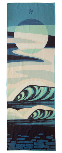 Zen Fuego Artist Series Yoga Towel Erik Abel Surf Art