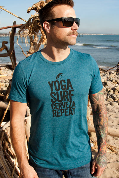 Yoga Surf Cerveza T-Shirt Zen Fuego